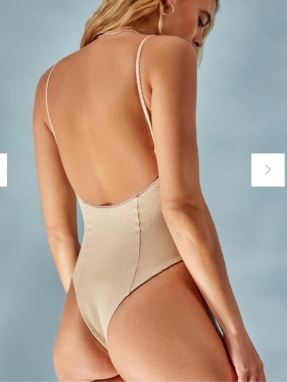 New! Frankies Bikinis Julianne Waffle Cheeky One Piece Swimsuit 38749